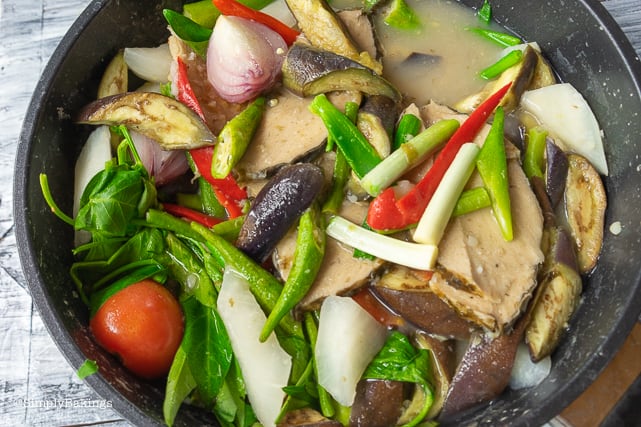 Mushroom and Eggplant Vegetarian Sinigang