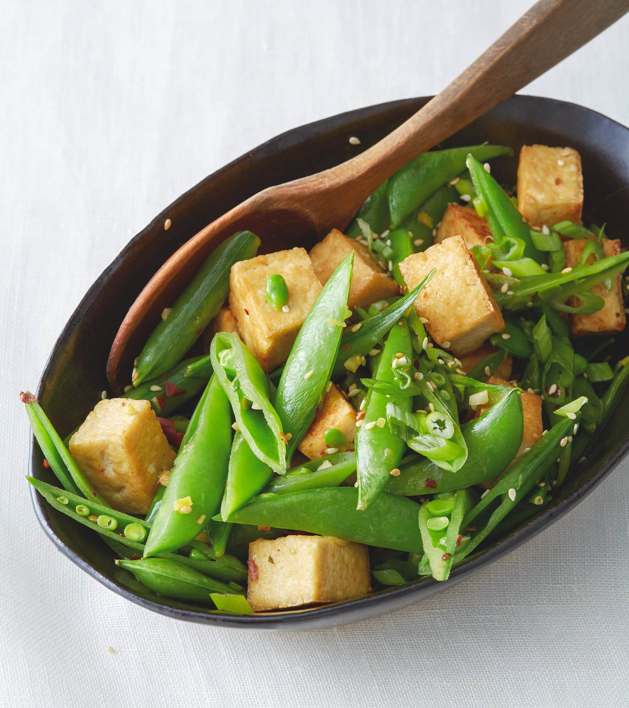 Vegetarian Tofu Stir-Fry with Snap Peas