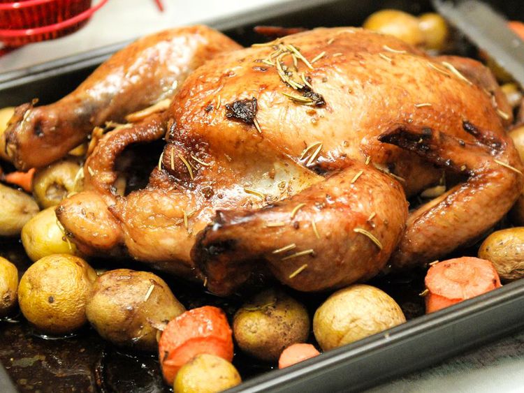 Herb-Infused Chicken with Roasted Heart-Shaped Potatoes