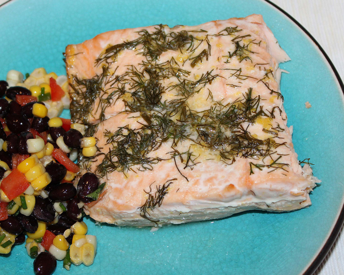 Latitude Baked Salmon with Dill Crust