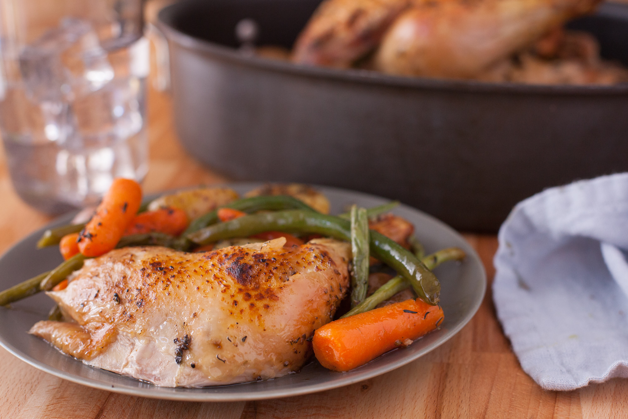 Herb-Roasted Chicken with Summer Vegetables
