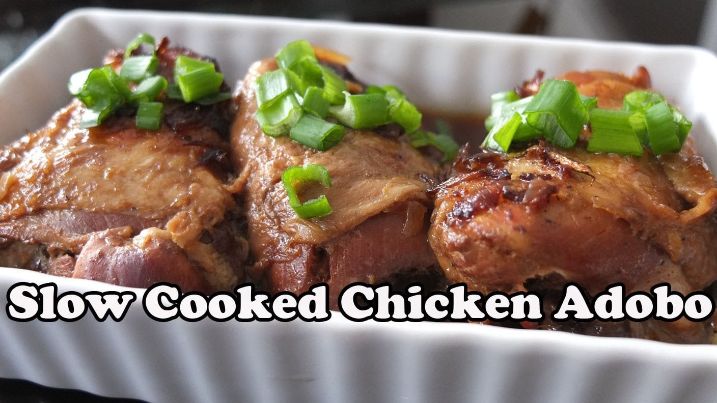 Slow-Cooked Adobo Chicken with Plantains and Cilantro