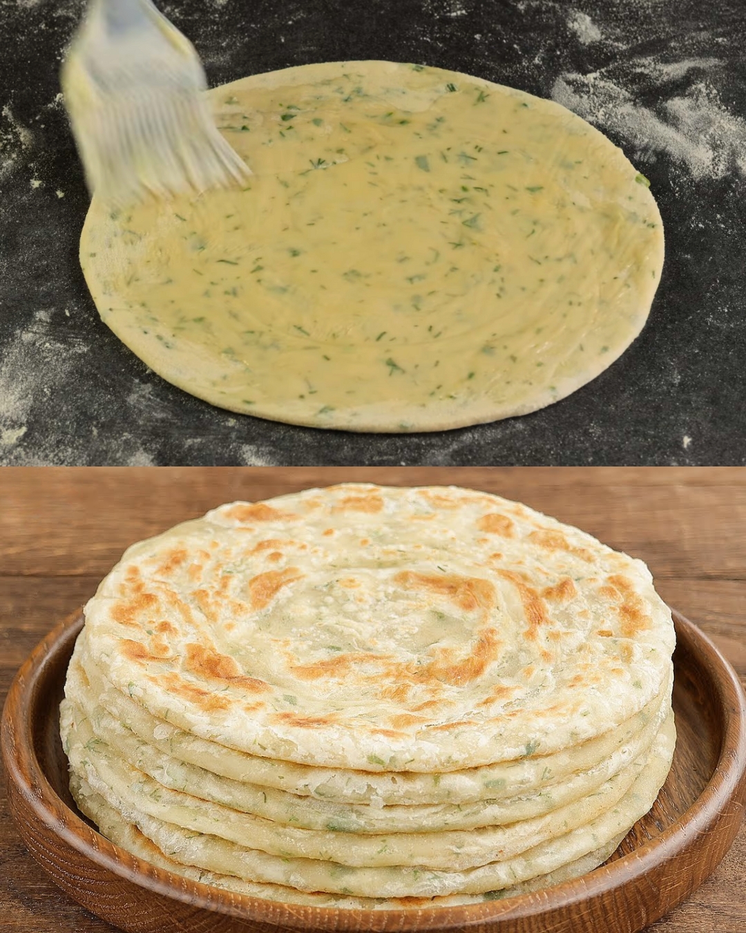 Sliced Irish Flatbread with Herbed Butter