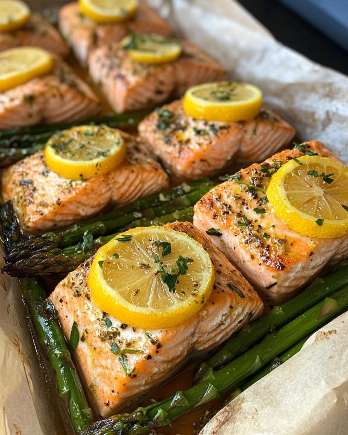Sheet Pan Lemon-Herb Salmon with Roasted Asparagus