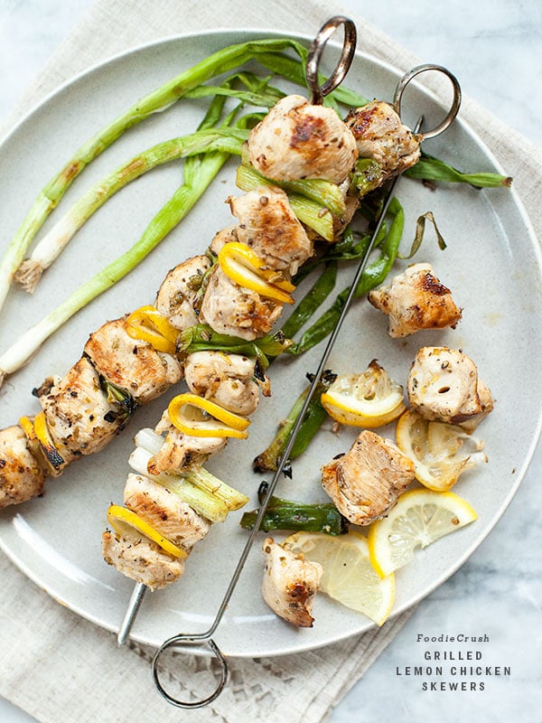 Grilled Lemon-Parsley Chicken Skewers with Cherry Tomatoes