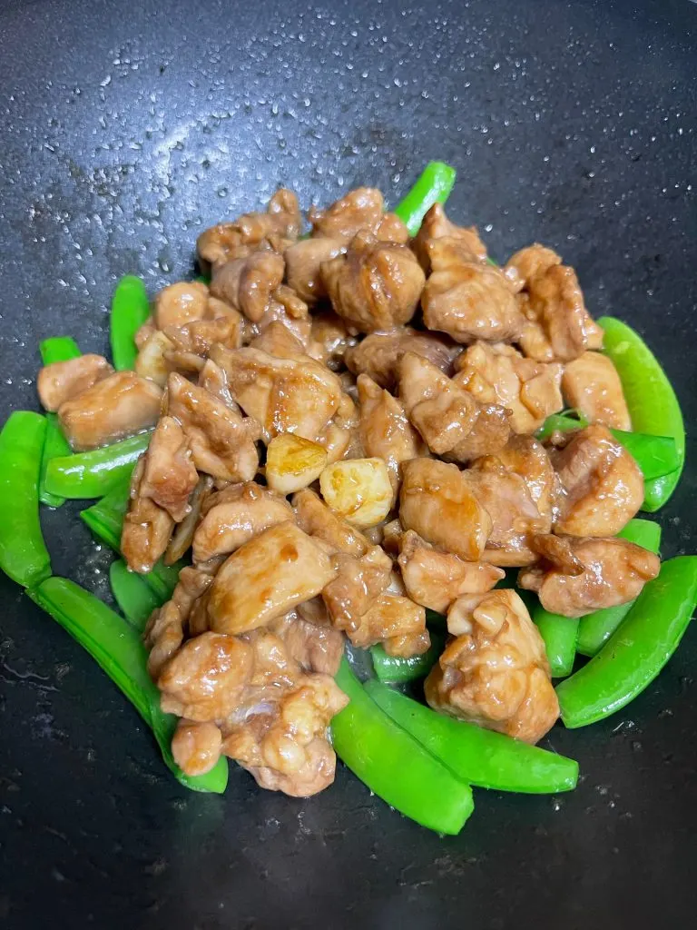 Soy-Ginger Glazed Stir-Fried Chicken with Snap Peas