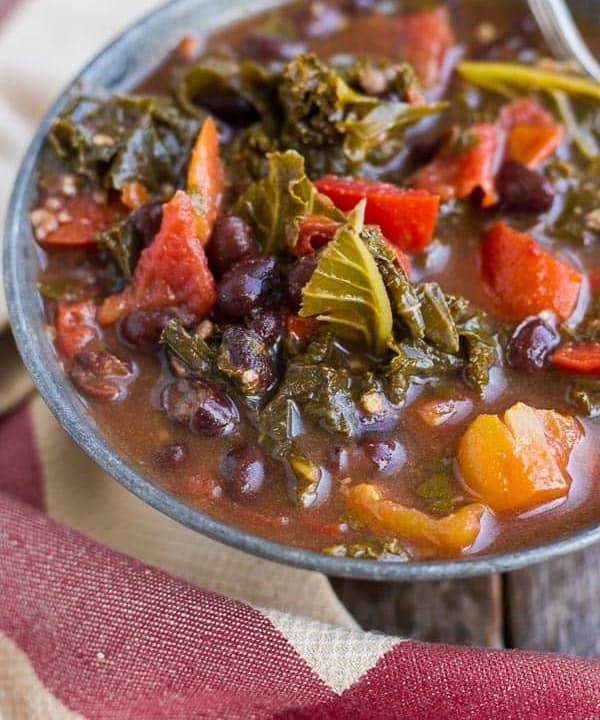 Cauldron-Style Black Bean and Kale Soup