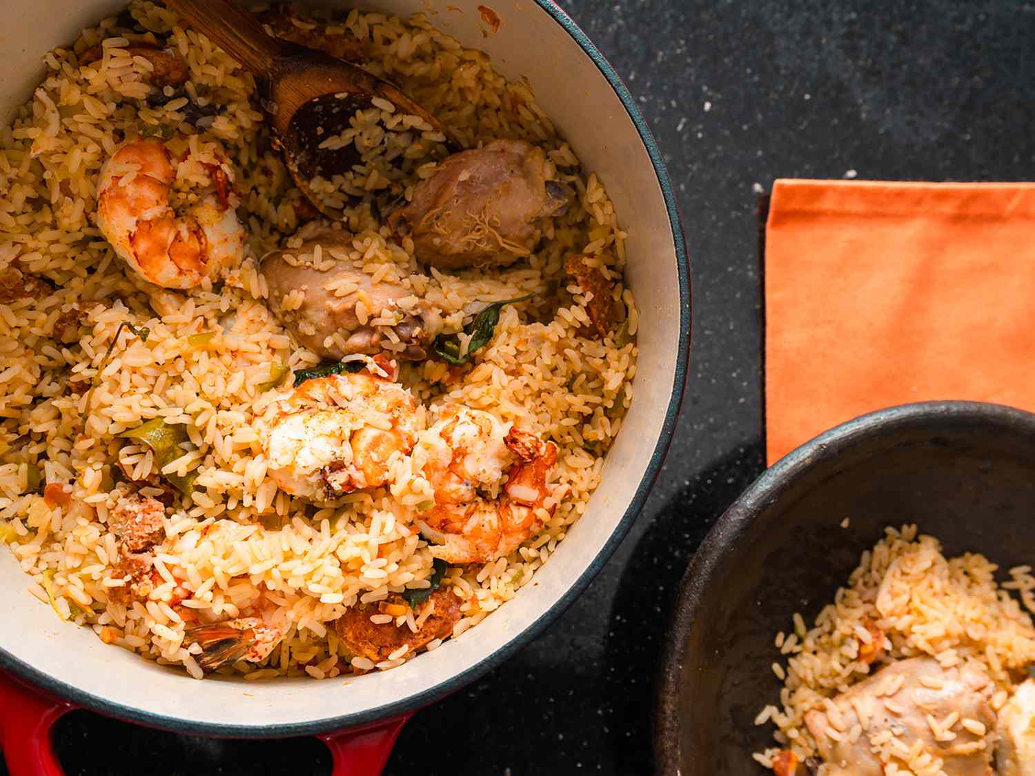 Punch-Infused Jollof Rice with Shrimp