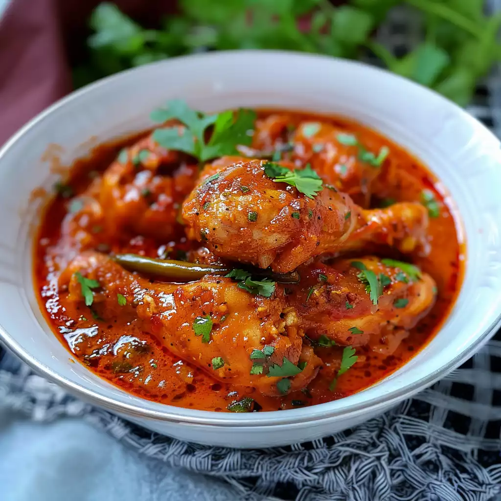 Andhra-Style Tomato Tamarind Chicken Curry