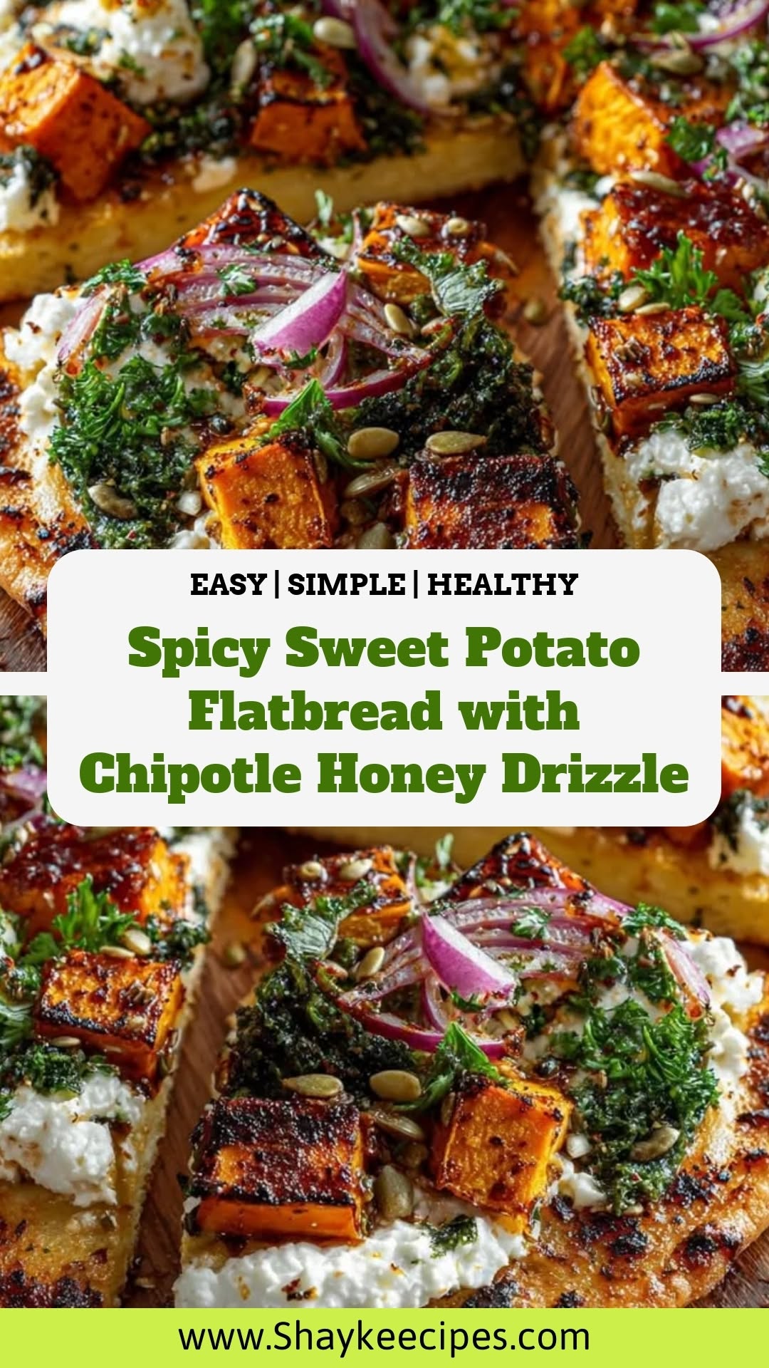 Harissa-Spiced Chickpea and Sweet Potato Flatbread