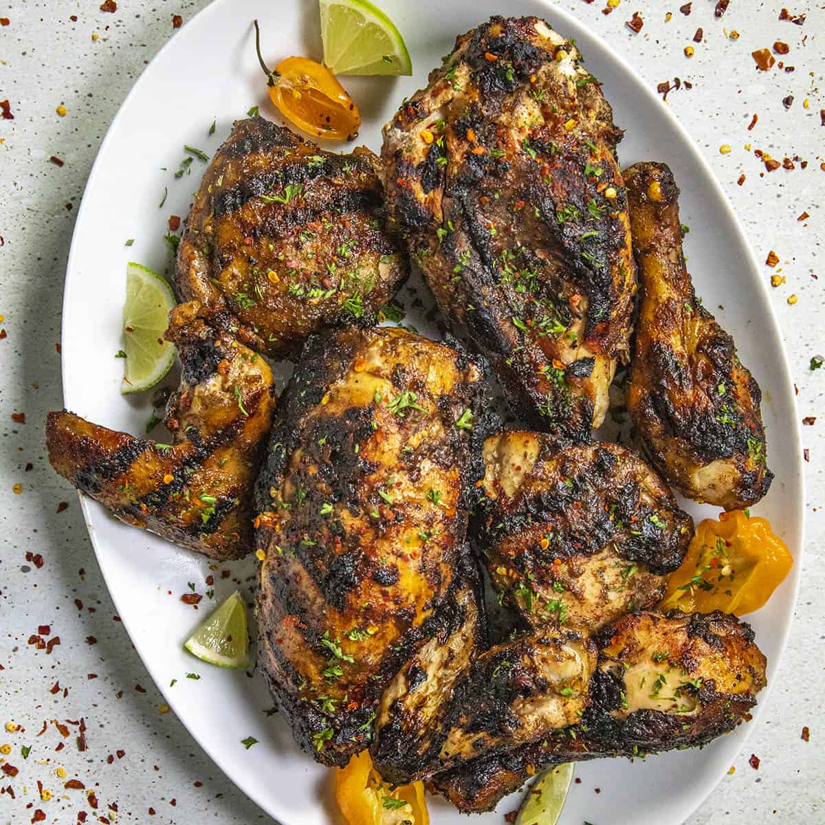 Jamaican-Style Jerk Chicken with Plantain Mash