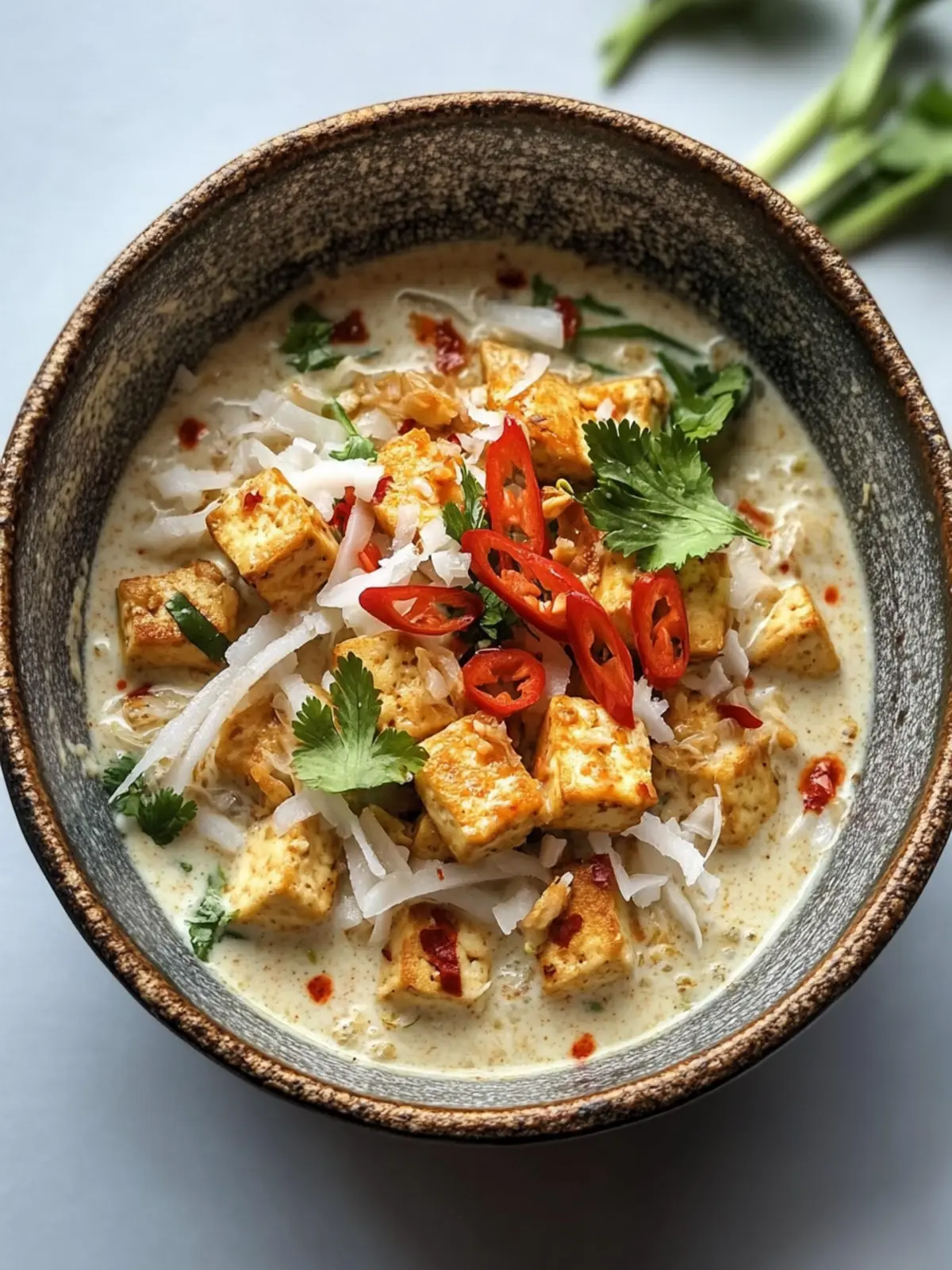 Pan-Fried Tofu with Lemongrass and Coconut Milk