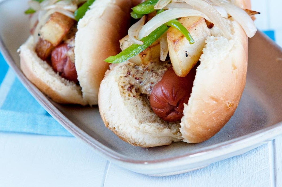 Gourmet Italian Sausage Hot Dogs with Caramelized Onions