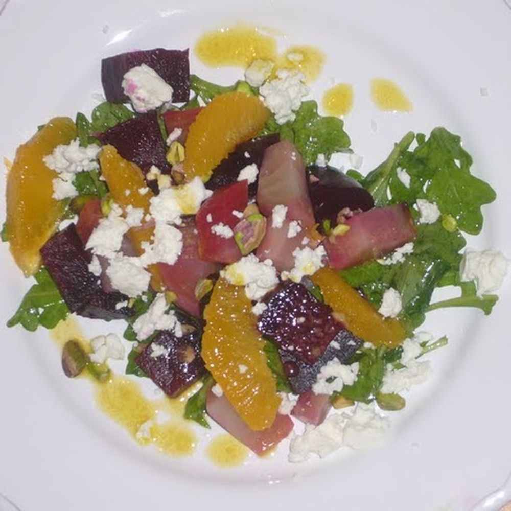 Bitter-Orange Roasted Beet Salad with Goat Cheese