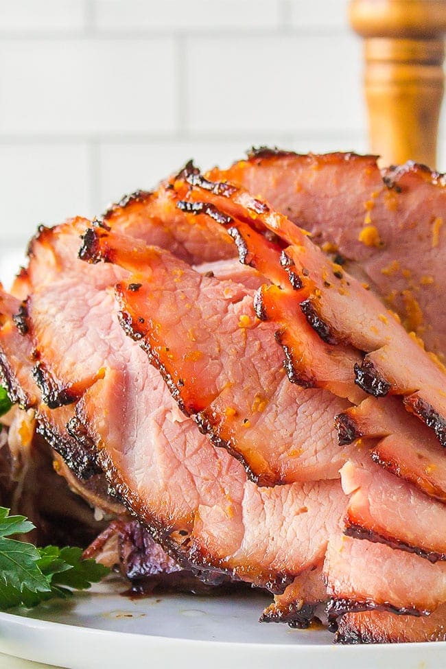 Honey-Glazed Ham with Apricot Mustard