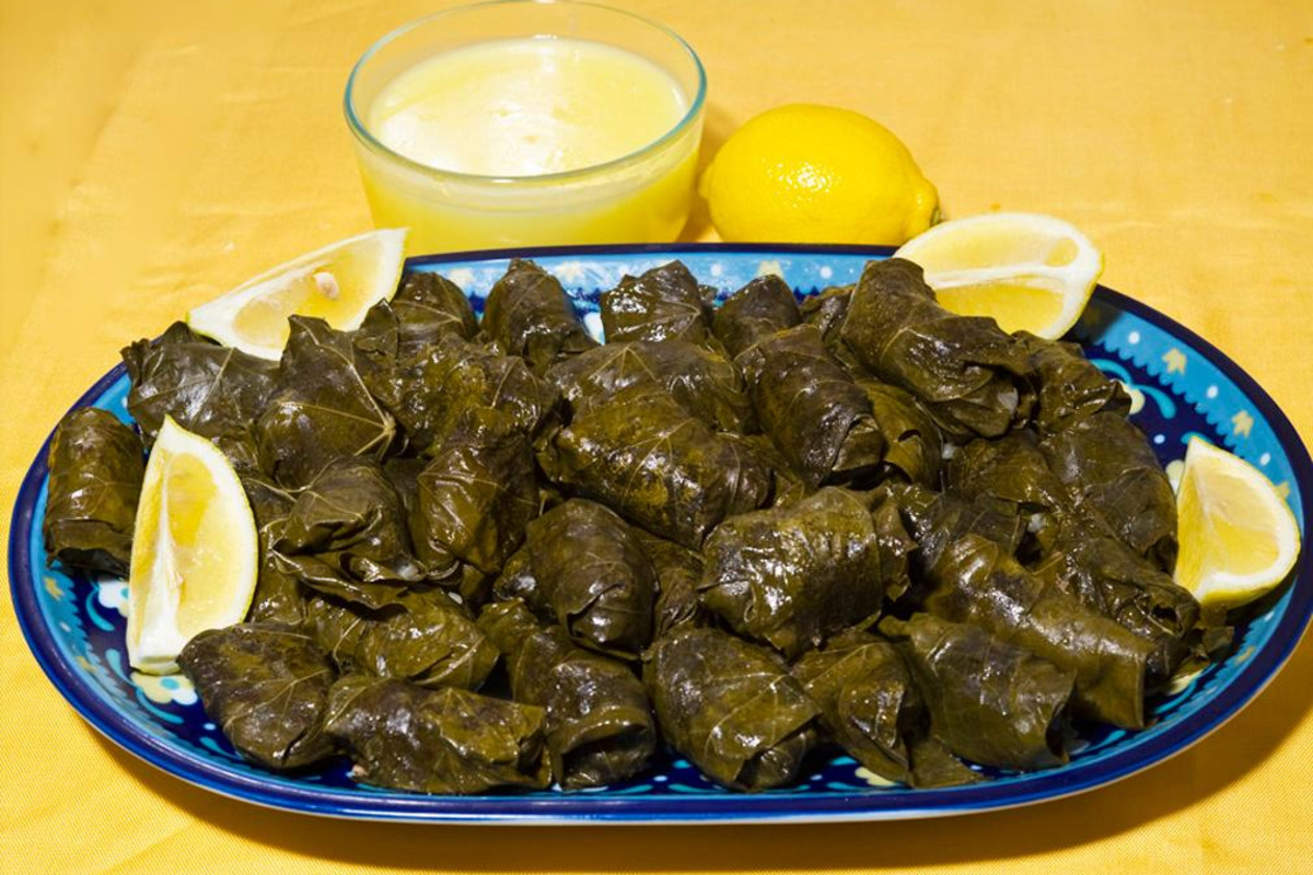 Herb-Filled Grape Leaves with Lemon-Dill Sauce