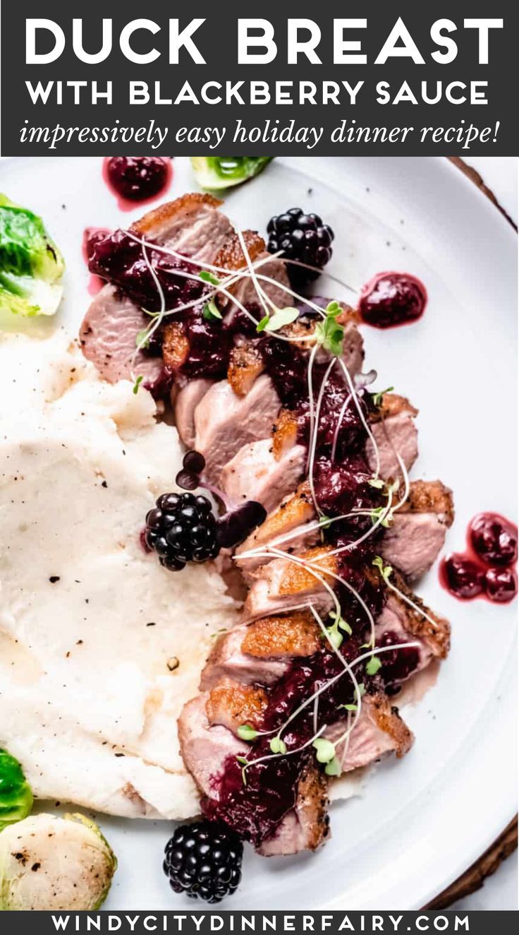 Pan-Seared Duck Breast with Blackberry Reduction
