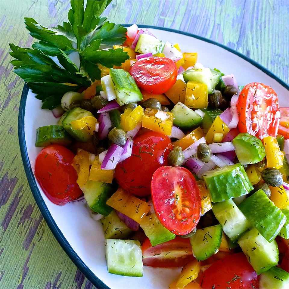 Mixed Cucumber and Dill Salad with Lemon Vinaigrette