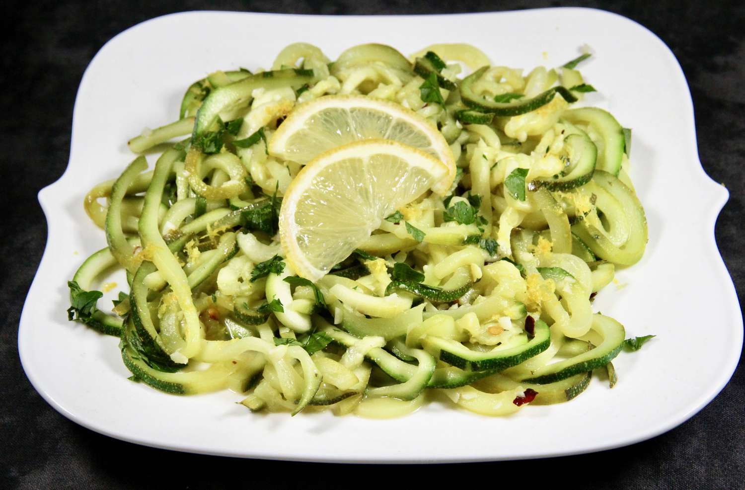 Sautéed Zucchini Noodles with Lemon and Garlic