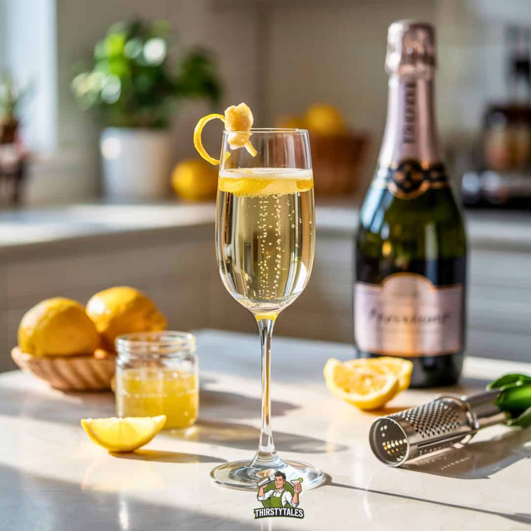 Saffron-Infused Lemon-Ginger Sparkler