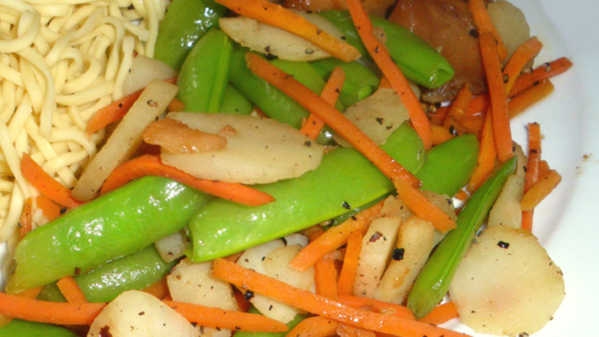 Wok-Seared Chicken Stir-Fry with Snow Peas and Water Chestnuts