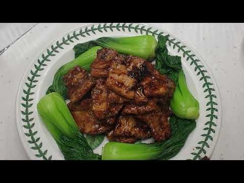 Soy-Glazed Pork Belly with Pickled Ginger and Bok Choy