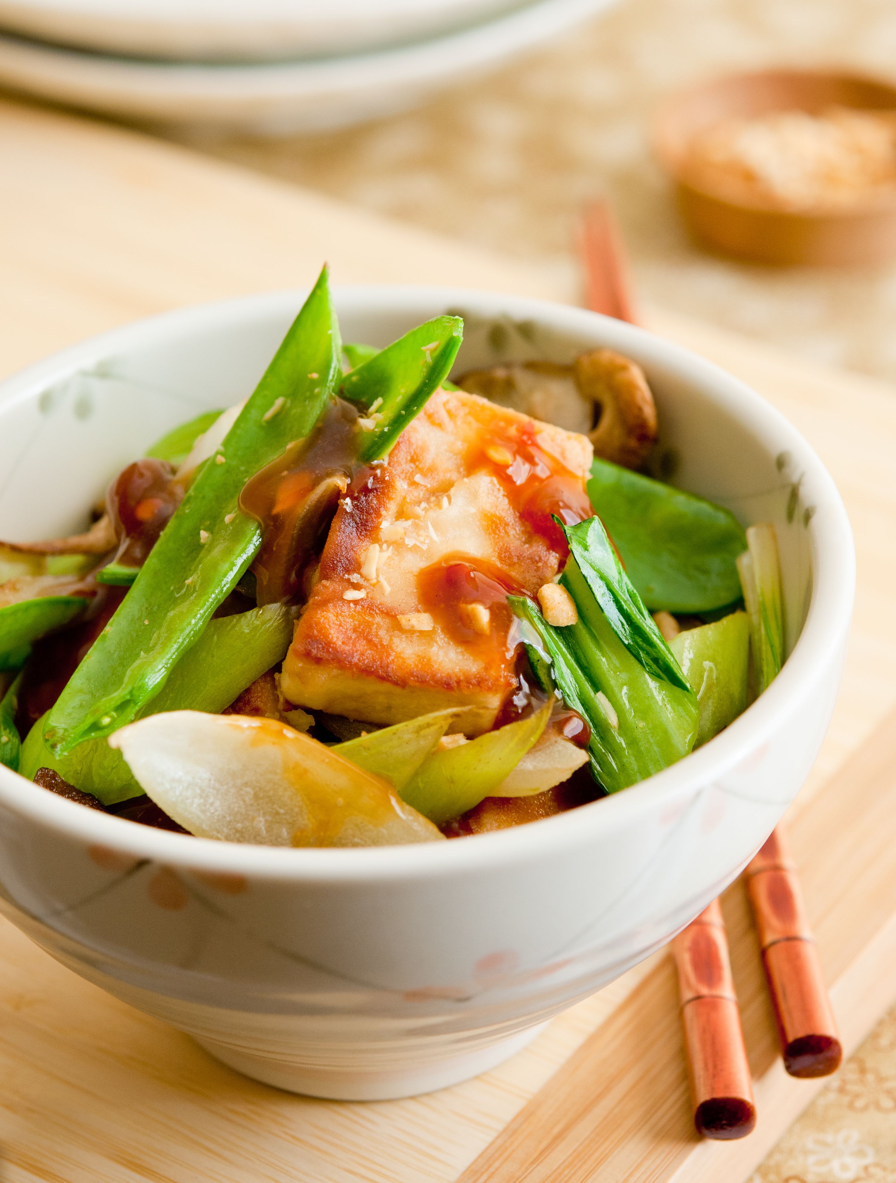 Lemongrass-Infused Tofu Stir-Fry with Snap Peas