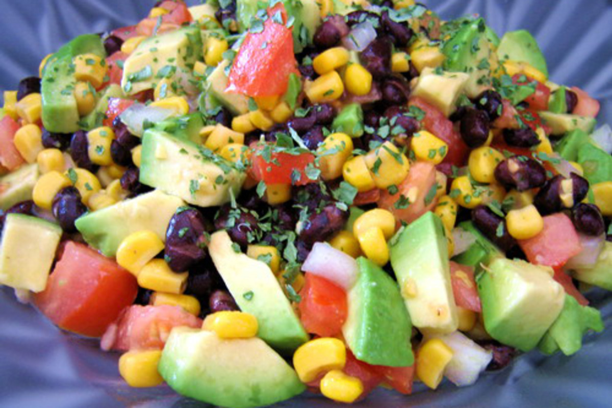 Cilantro-Lime Black Bean Salad with Avocado