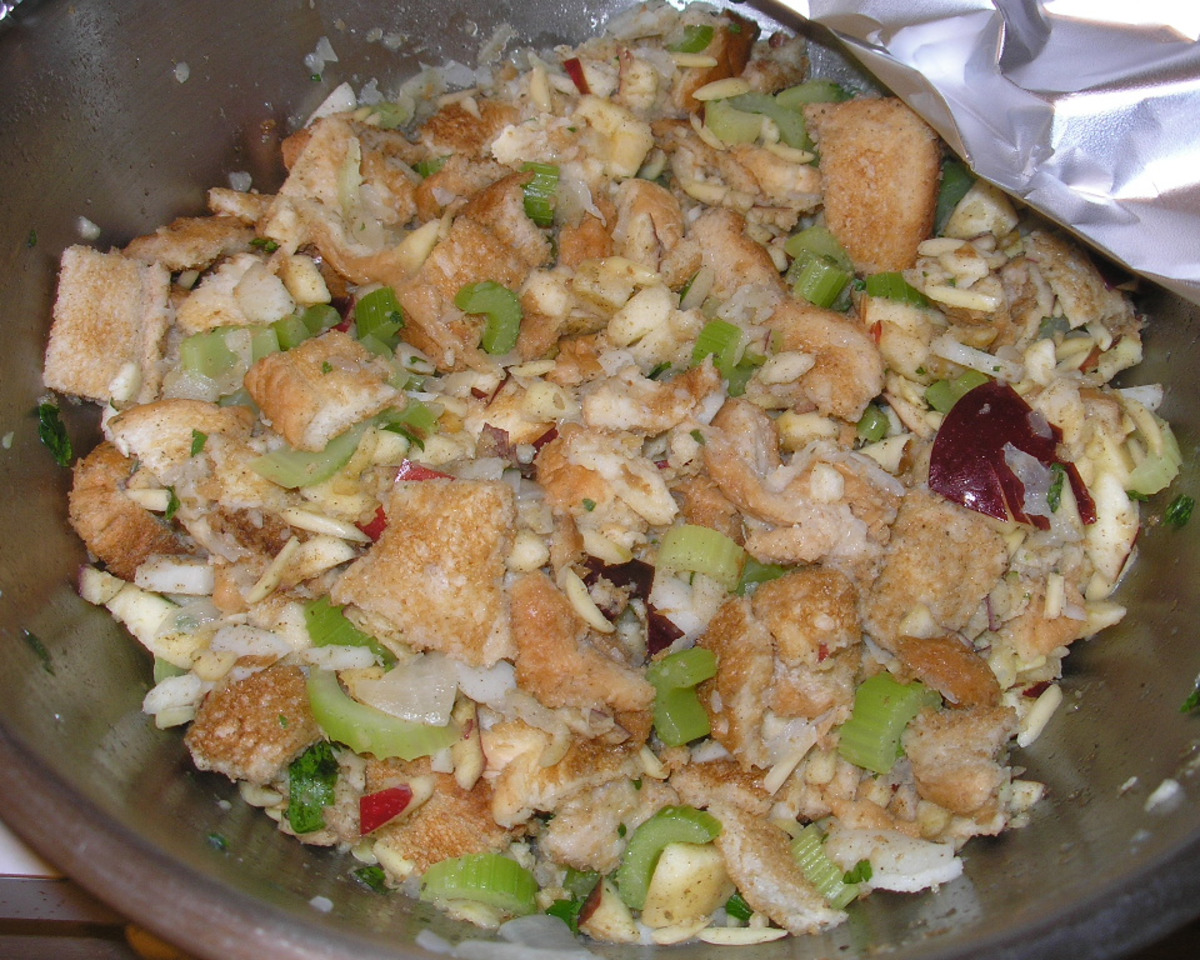 Herb-Infused Apple and Mushroom Stuffing