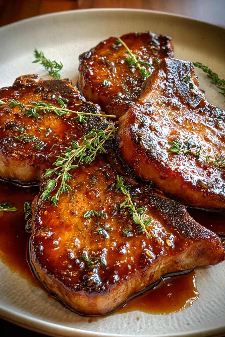 Maple-Glazed Pork Shoulder with Pickled Okra