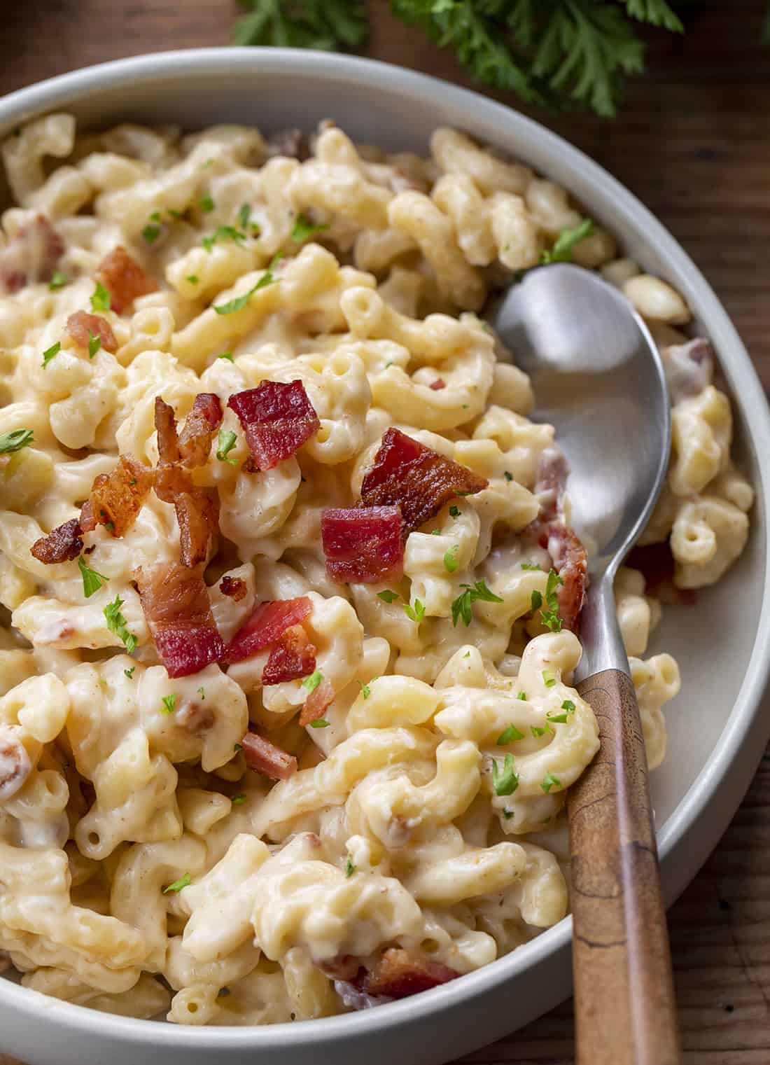 Cheesy Bacon Mac and Cheese with Baked Breadcrumbs
