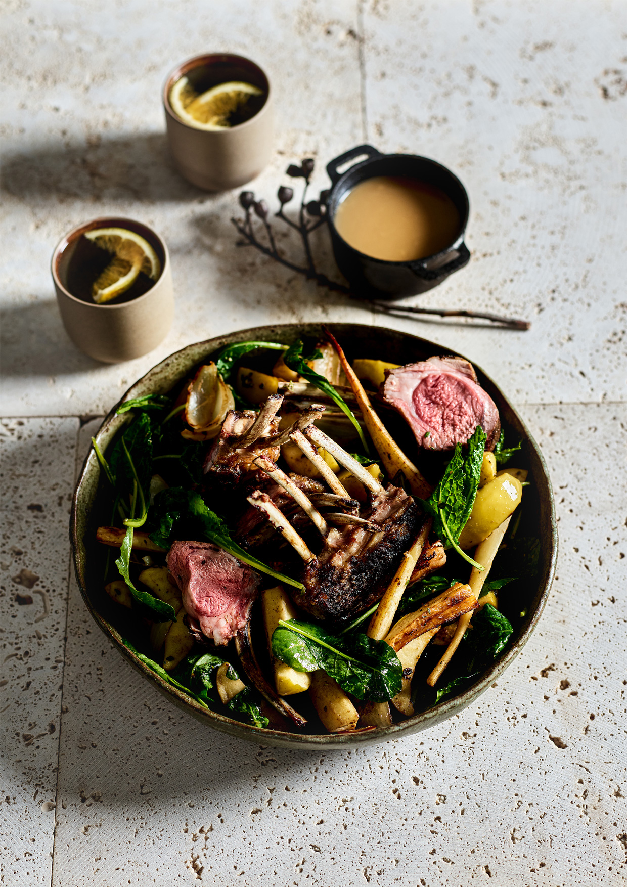 Herb-Crusted Mushroom 'Lamb' with Matzo Crust