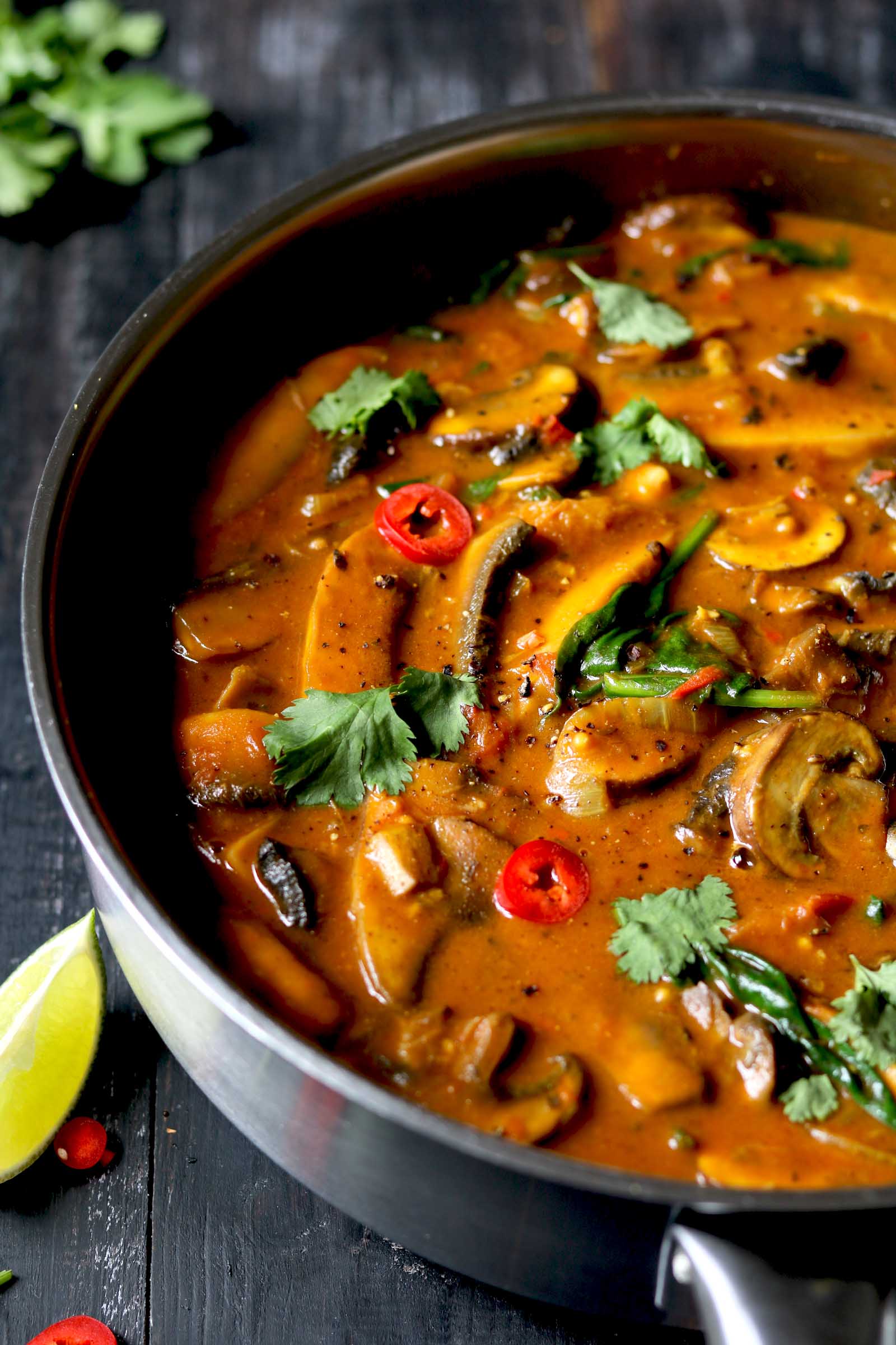 Tandoori Mushroom Curry with Coconut Milk