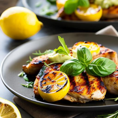 Grilled Lemon-Herb Chicken Cutlets with Roasted Vegetables