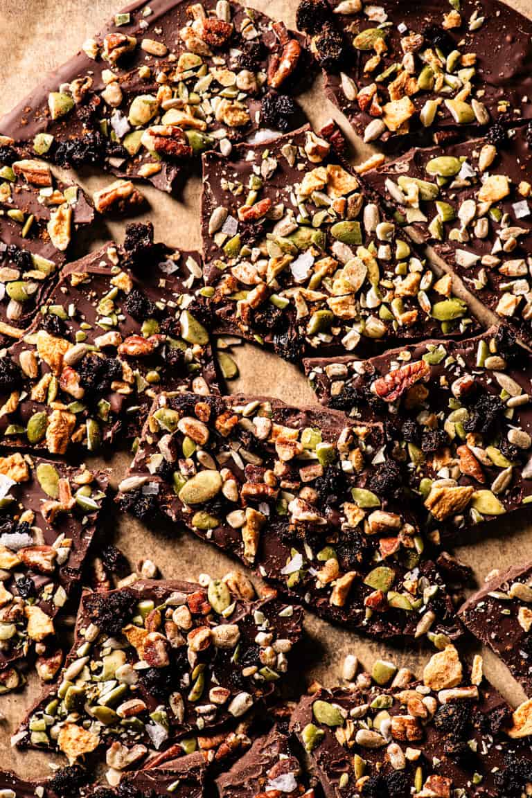 Spiced Chocolate and Pumpkin Seed Bark