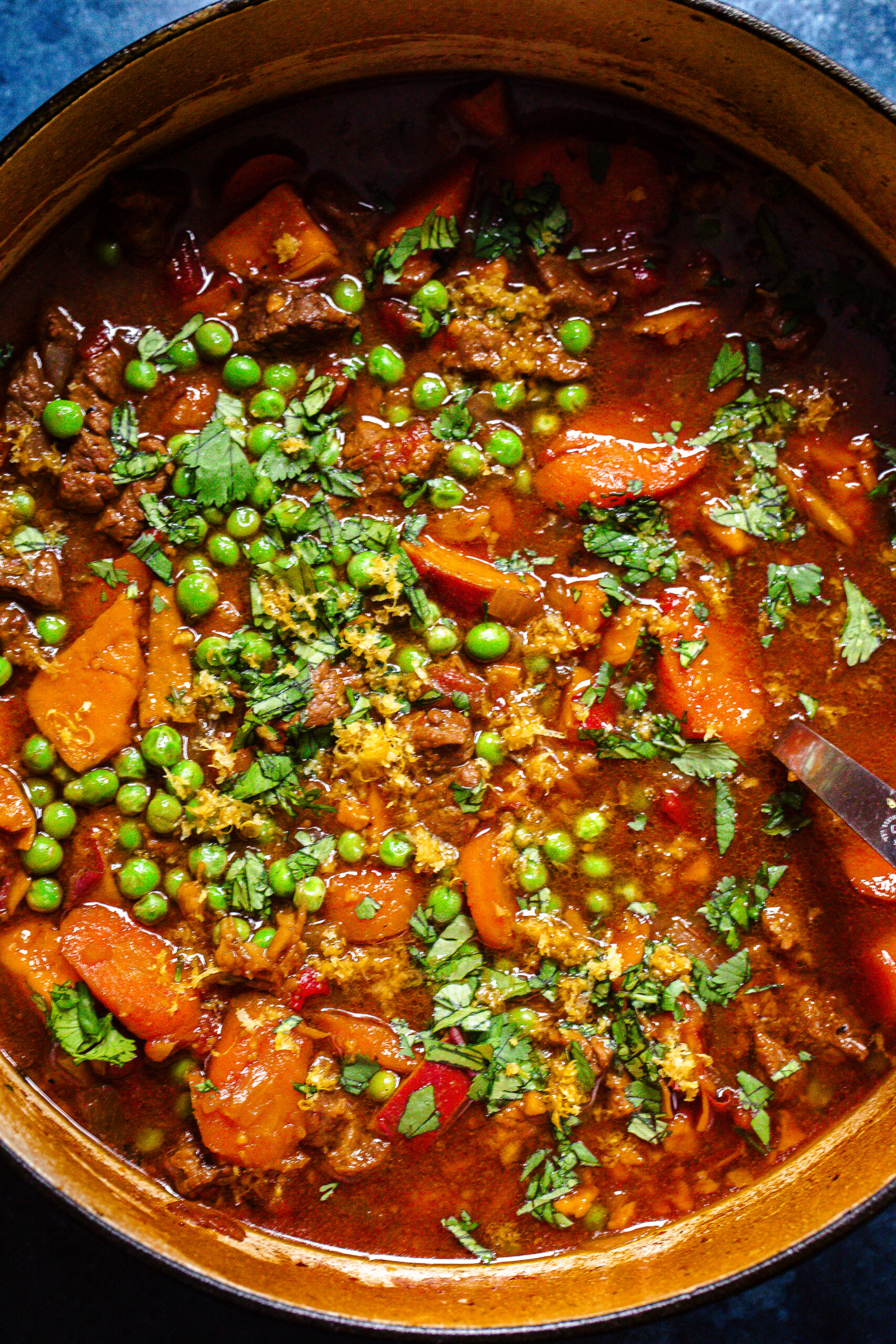Spiced Caribbean Beef Stew with Sweet Potatoes