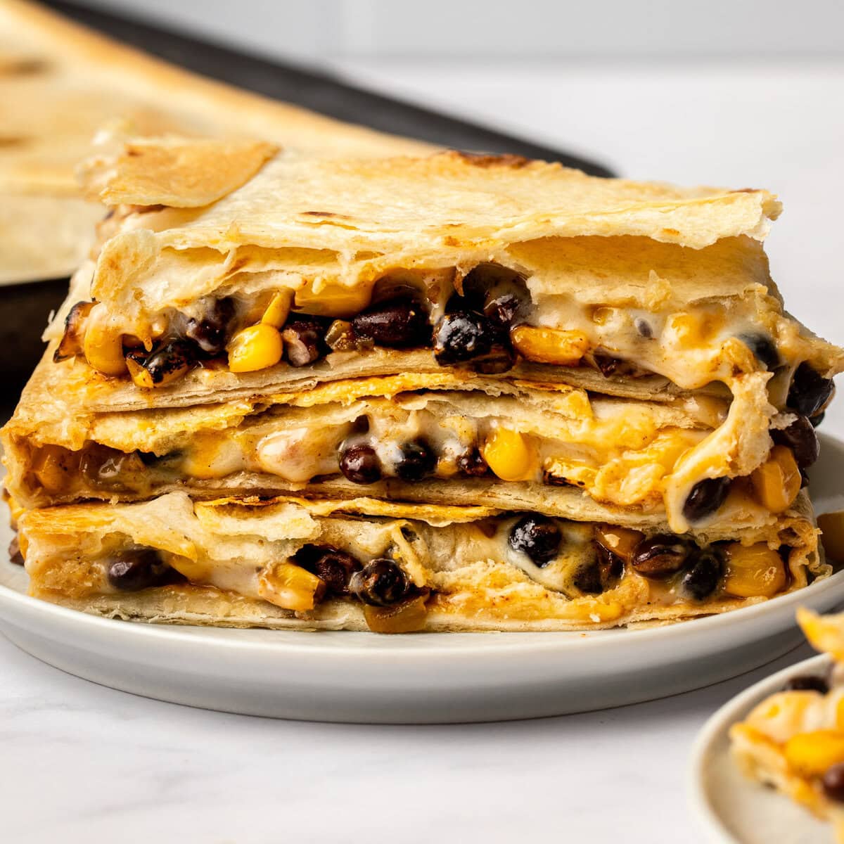 Pan-Seared Black Bean and Sweet Corn Quesadillas