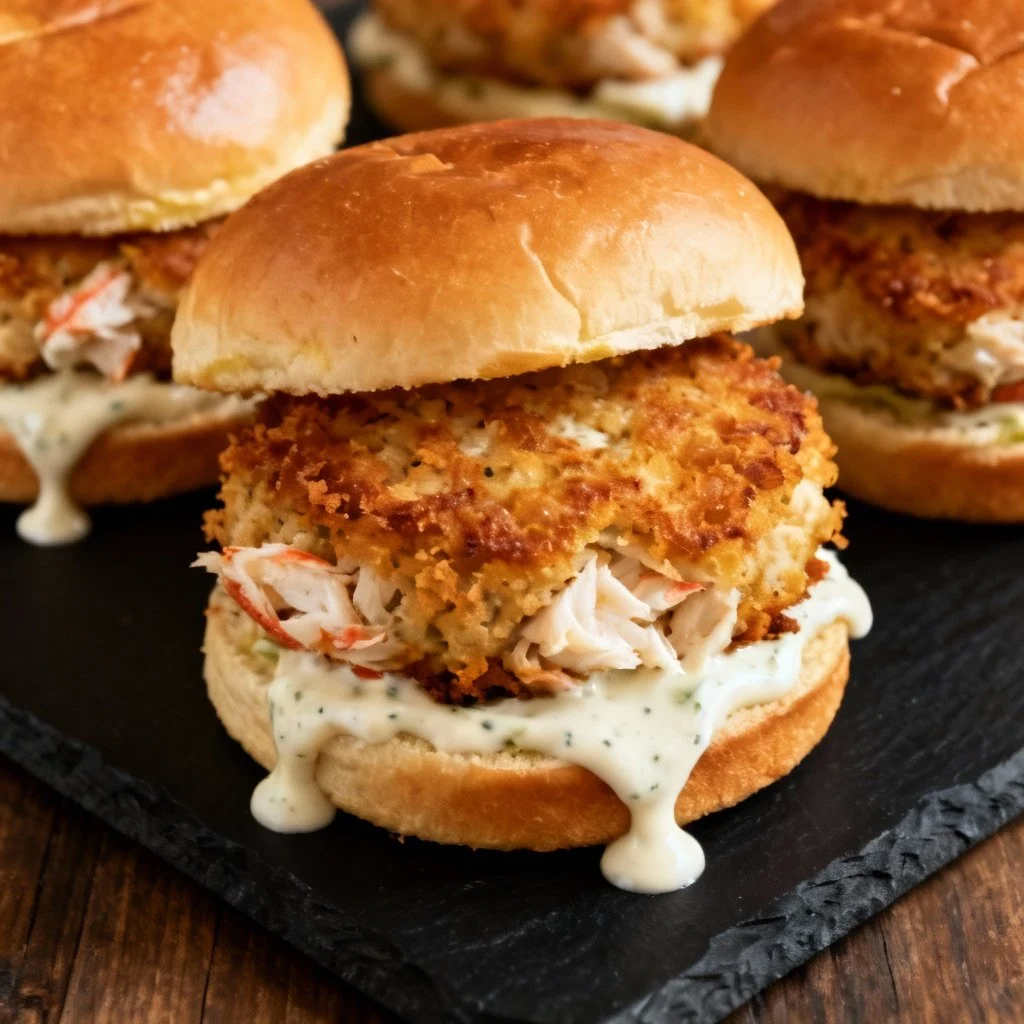 Baltimore-Style Crab Cake Sliders with Spicy Remoulade