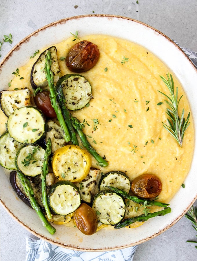Italian Roasted Vegetable and Polenta Bake