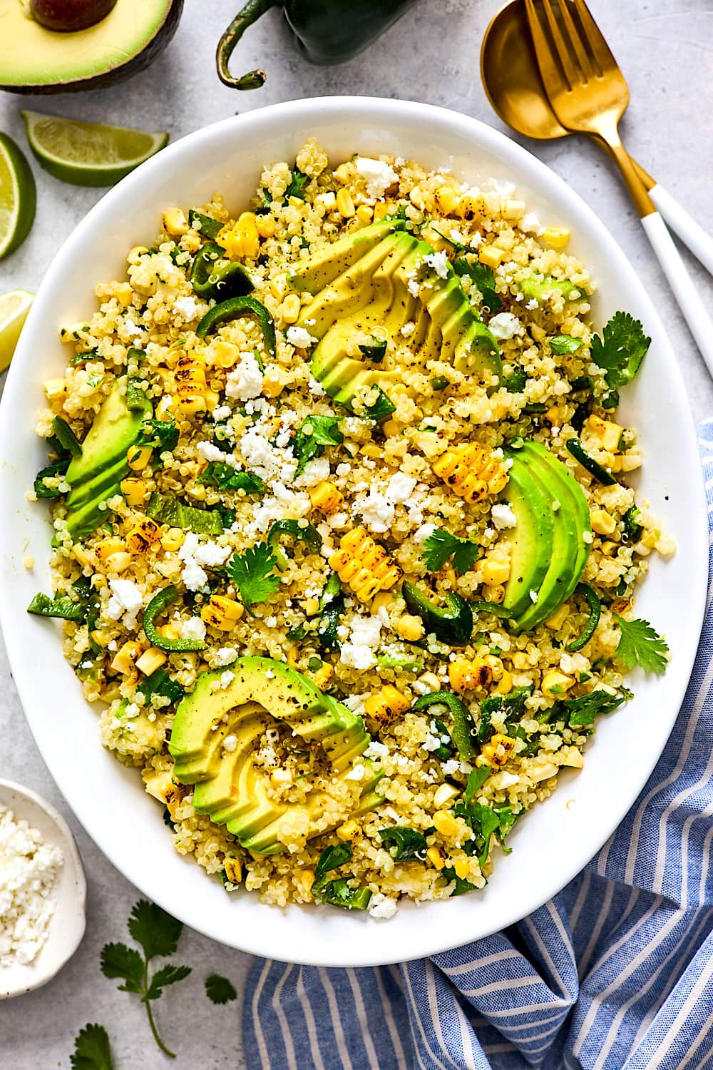 High-Altitude Quinoa Salad with Charred Corn and Avocado