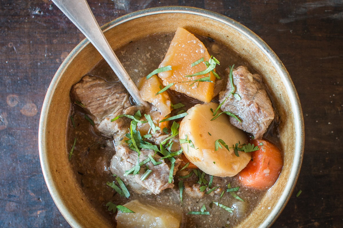 Slow-Cooked Irish Lamb Stew with Root Vegetables