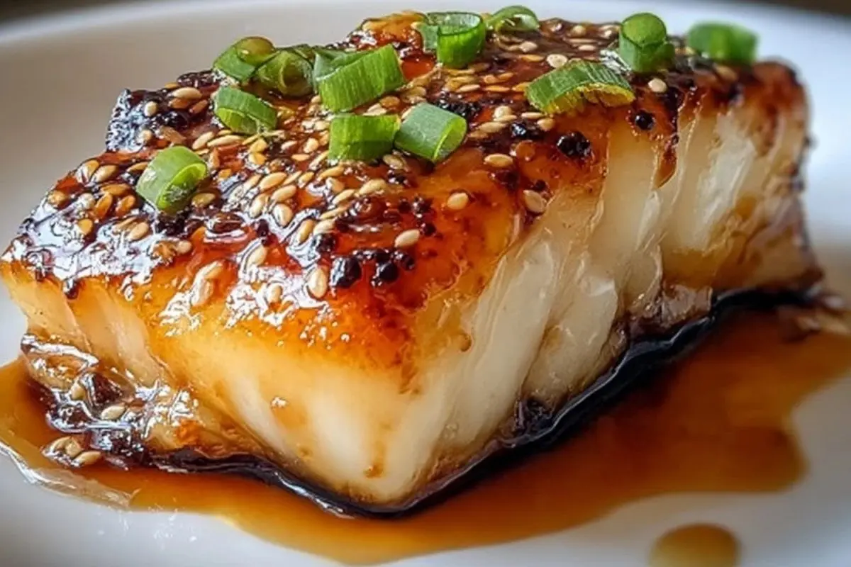 Seared Miso-Glazed Cod with Scallion and Sesame