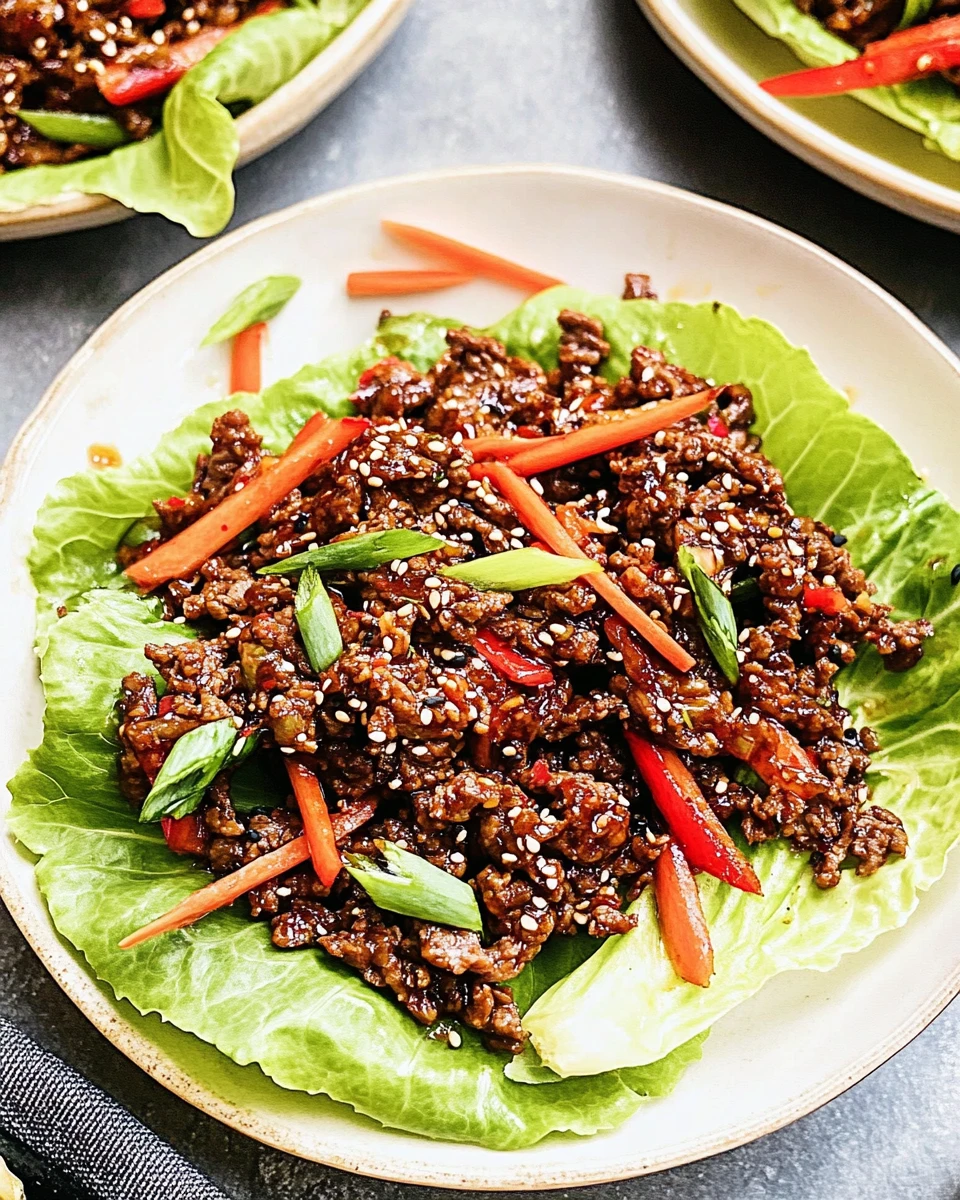 Seared Korean Beef Bulgogi Lettuce Wraps