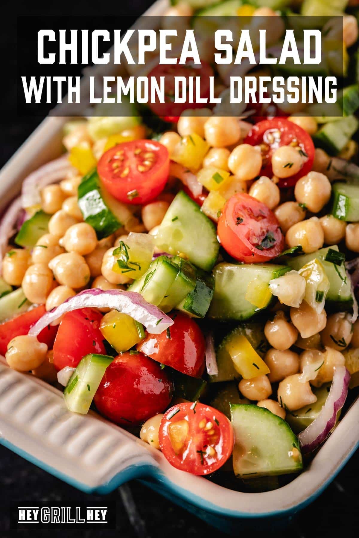 Low-Sodium Mediterranean Chickpea Salad with Lemon-Dill Dressing