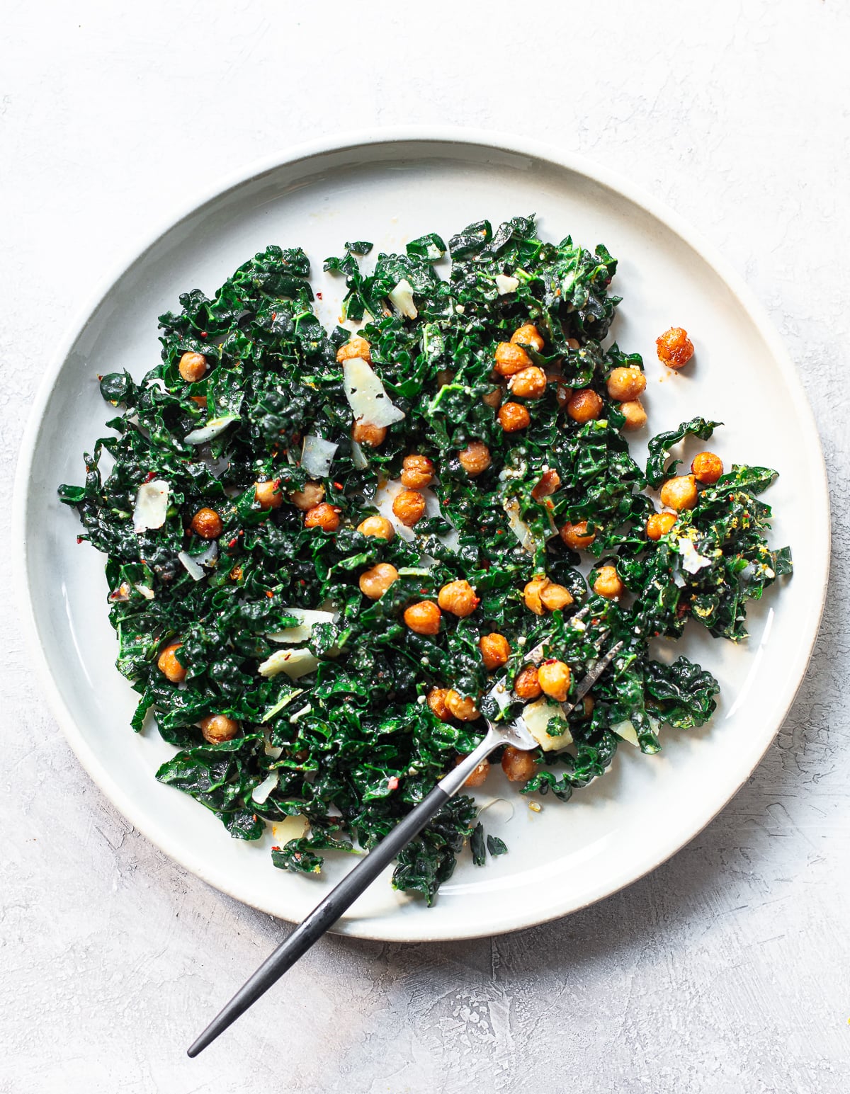 Sautéed Kale and Quinoa Salad with Roasted Chickpeas