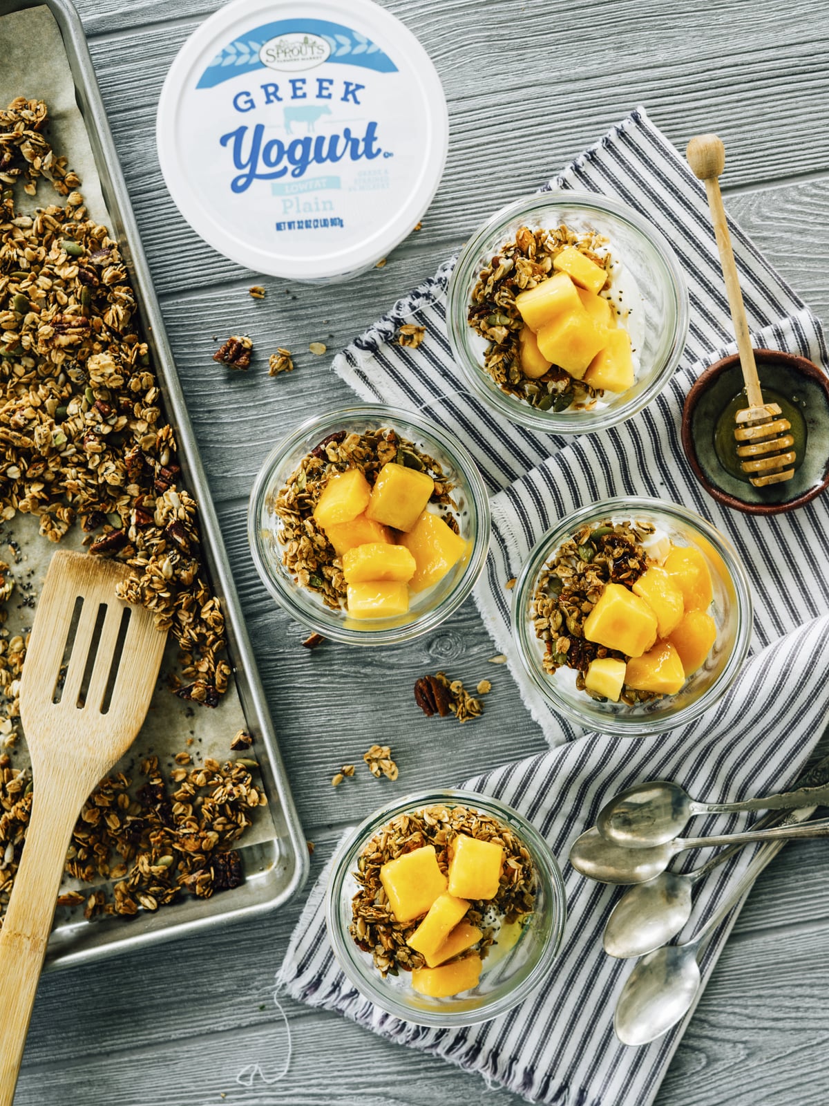 No-Bake Citrus Yogurt Parfait with Honey and Granola