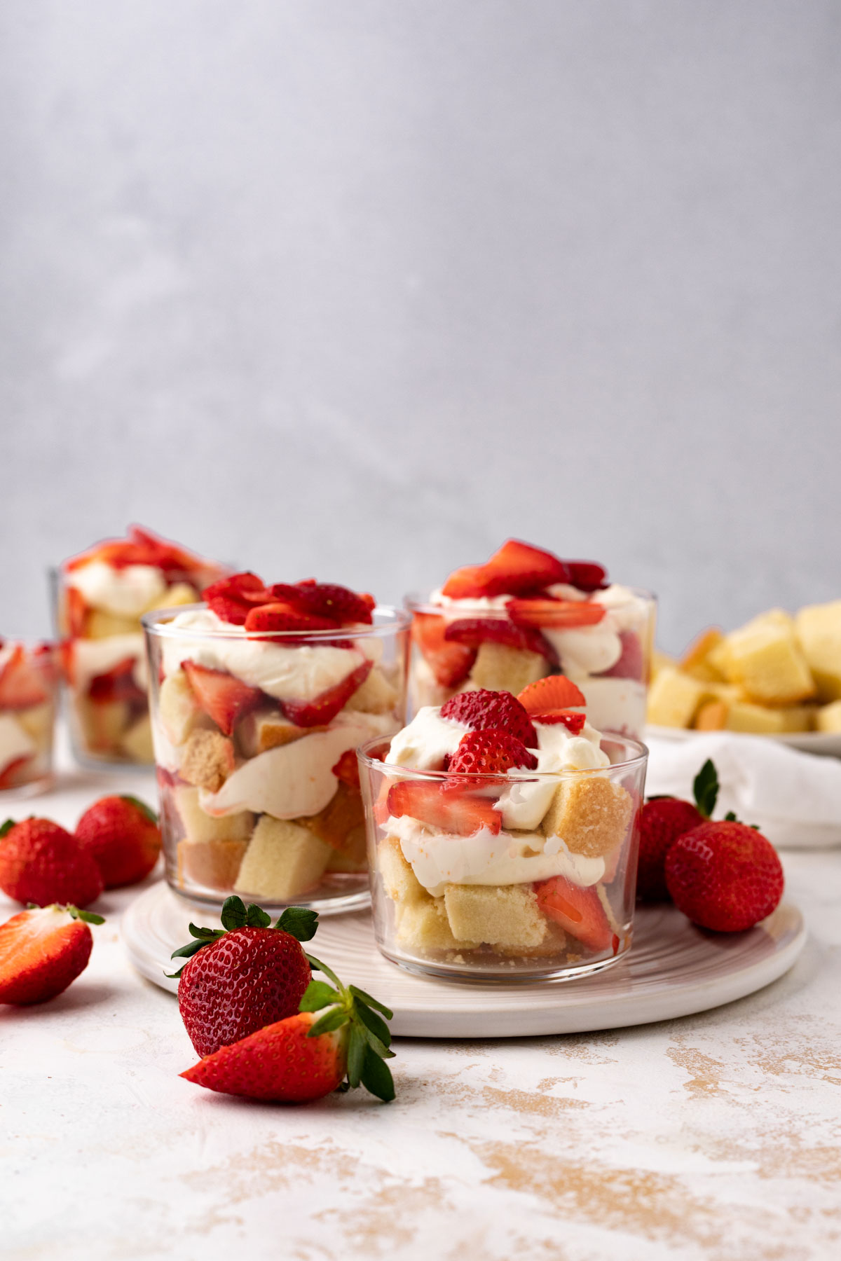 Chocolate-Dipped Strawberry Shortcake Parfaits