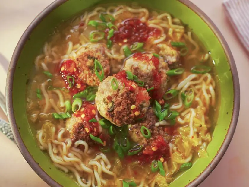 Slow Cooker Asian Wedding Soup with Pork Meatballs and Potstickers