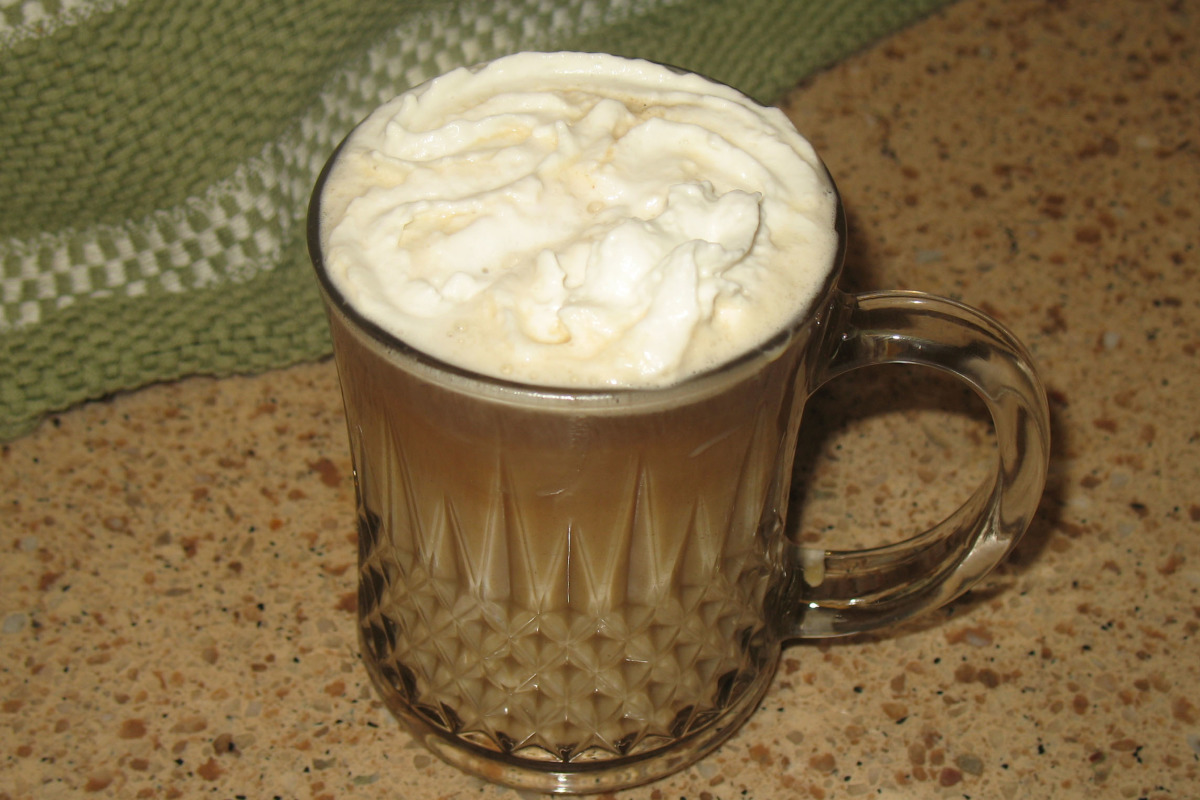 Warm Butternut Coffee with Amaretto and Whipped Cream