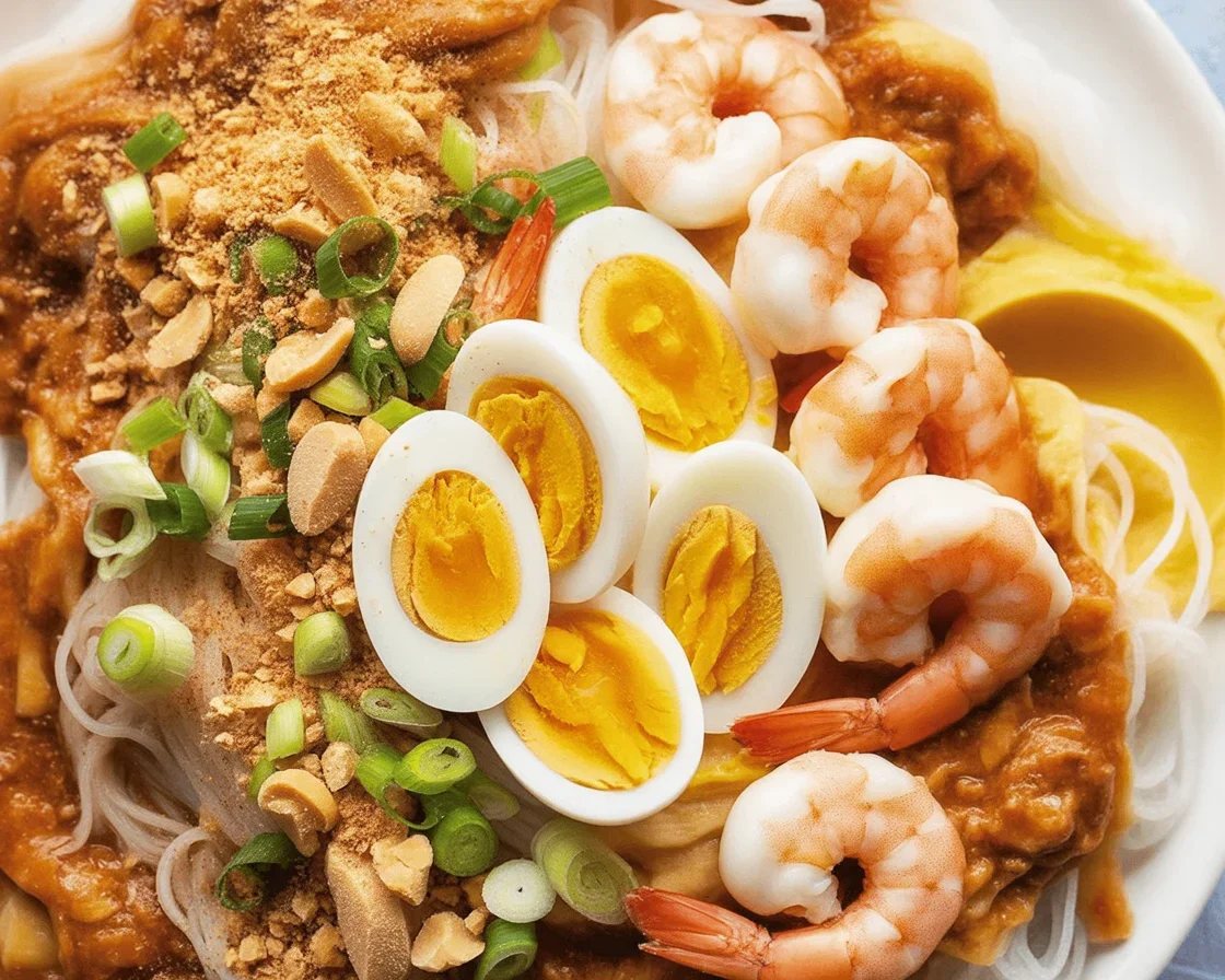 Palabok-Style Rice Noodles with Shrimp and Pork Sauce